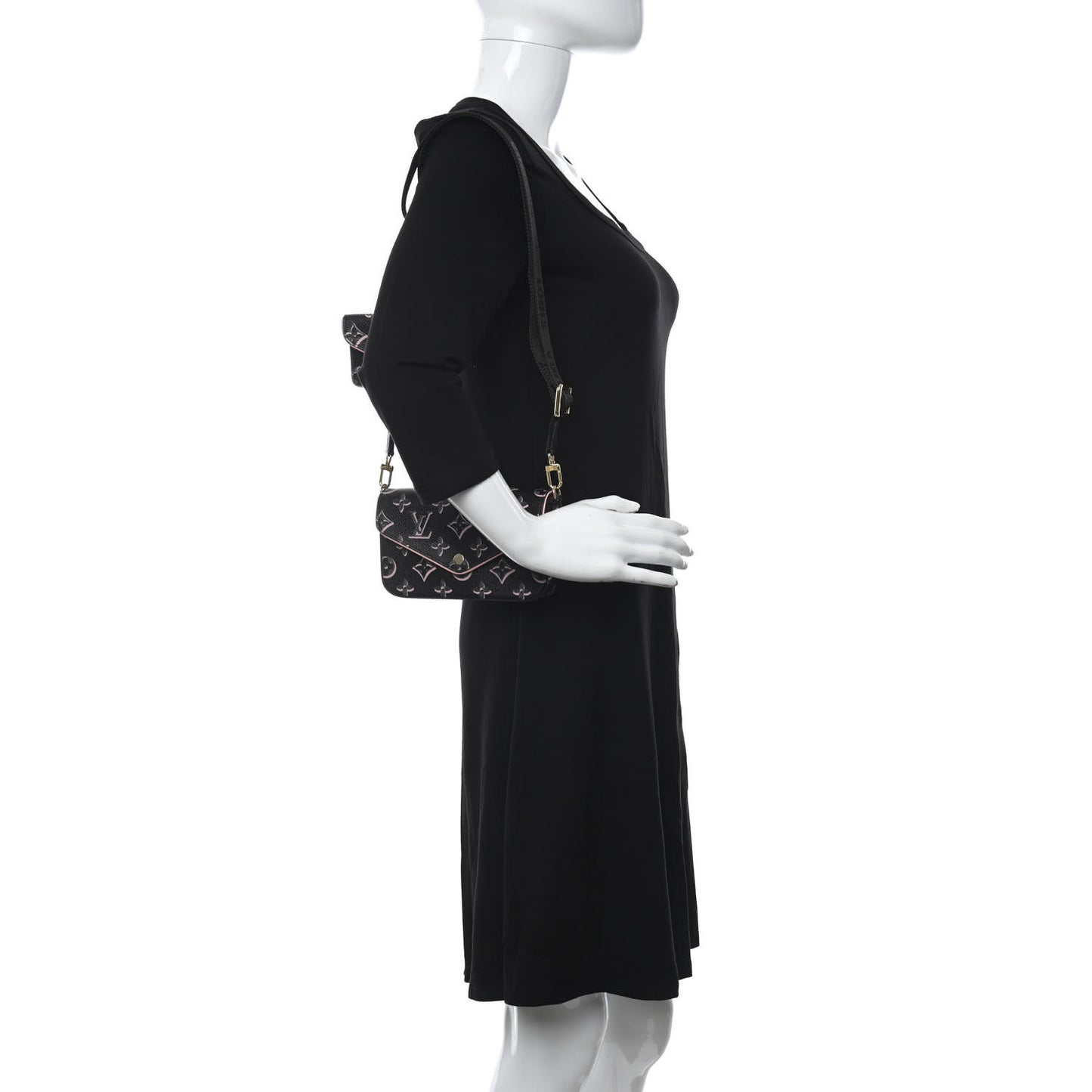 Monogram Fall For You Felicie Strap & Go Black