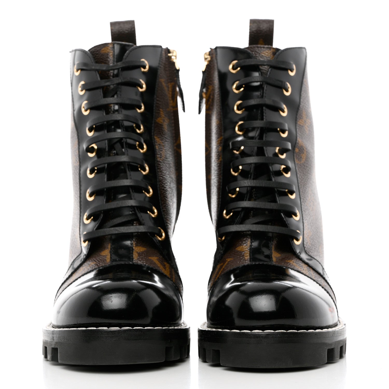 Louis Vuitton Patent Calfskin Monogram Star Trail Ankle Boots 39.5 Black 2 of 9