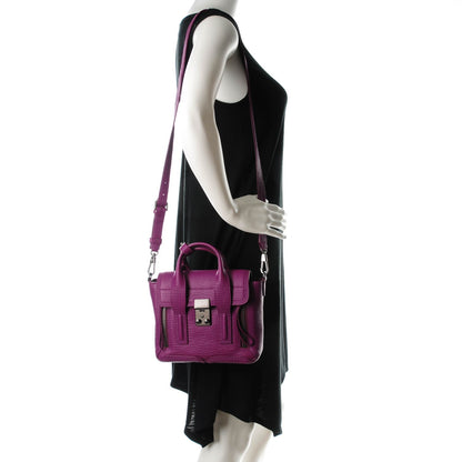 3.1 Phillip Lim 3.1 Textured Calfskin Mini Pashli Satchel Orchid 2 of 7