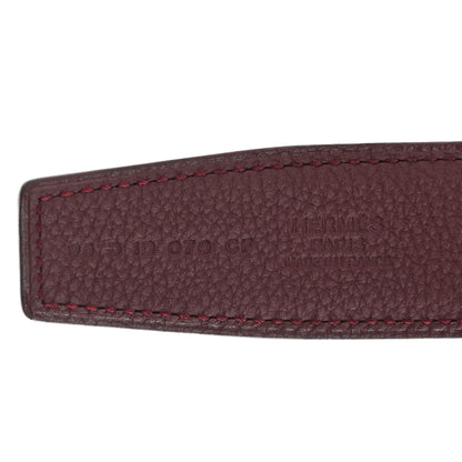 Hermes Box Togo 32mm Matte H Belt 95 Black Rouge H 5 of 9