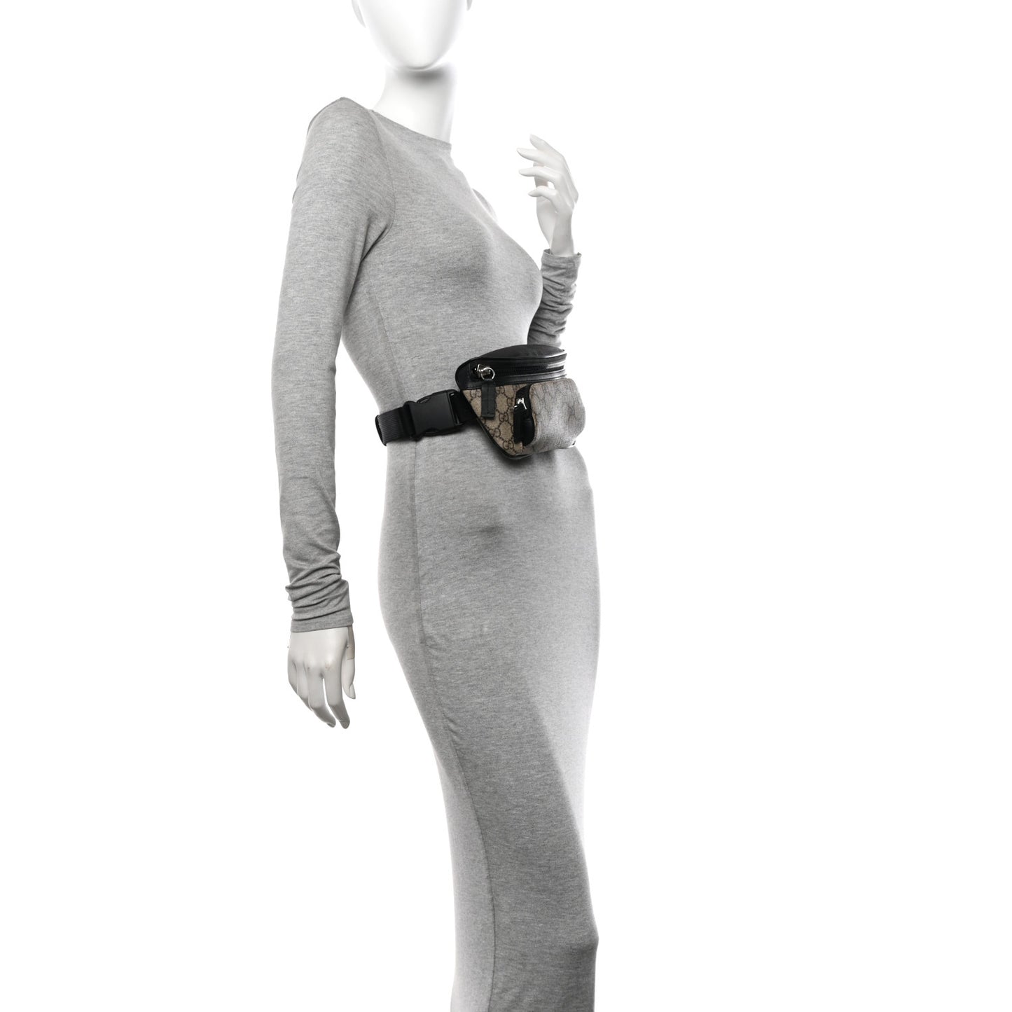 GG Supreme Monogram Belt Bag Black