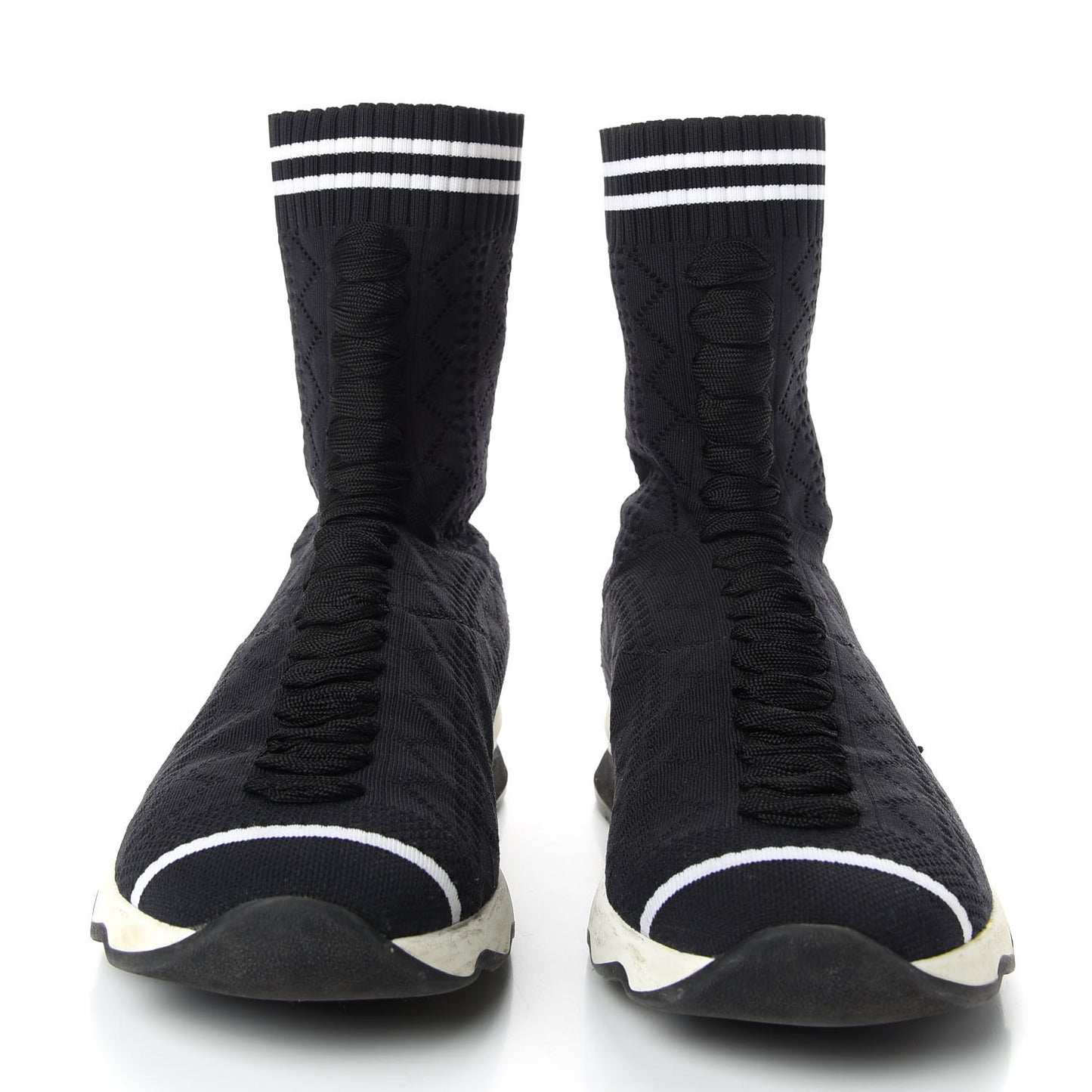Stretch Knit Womens Sock Sneakers 37 Black
