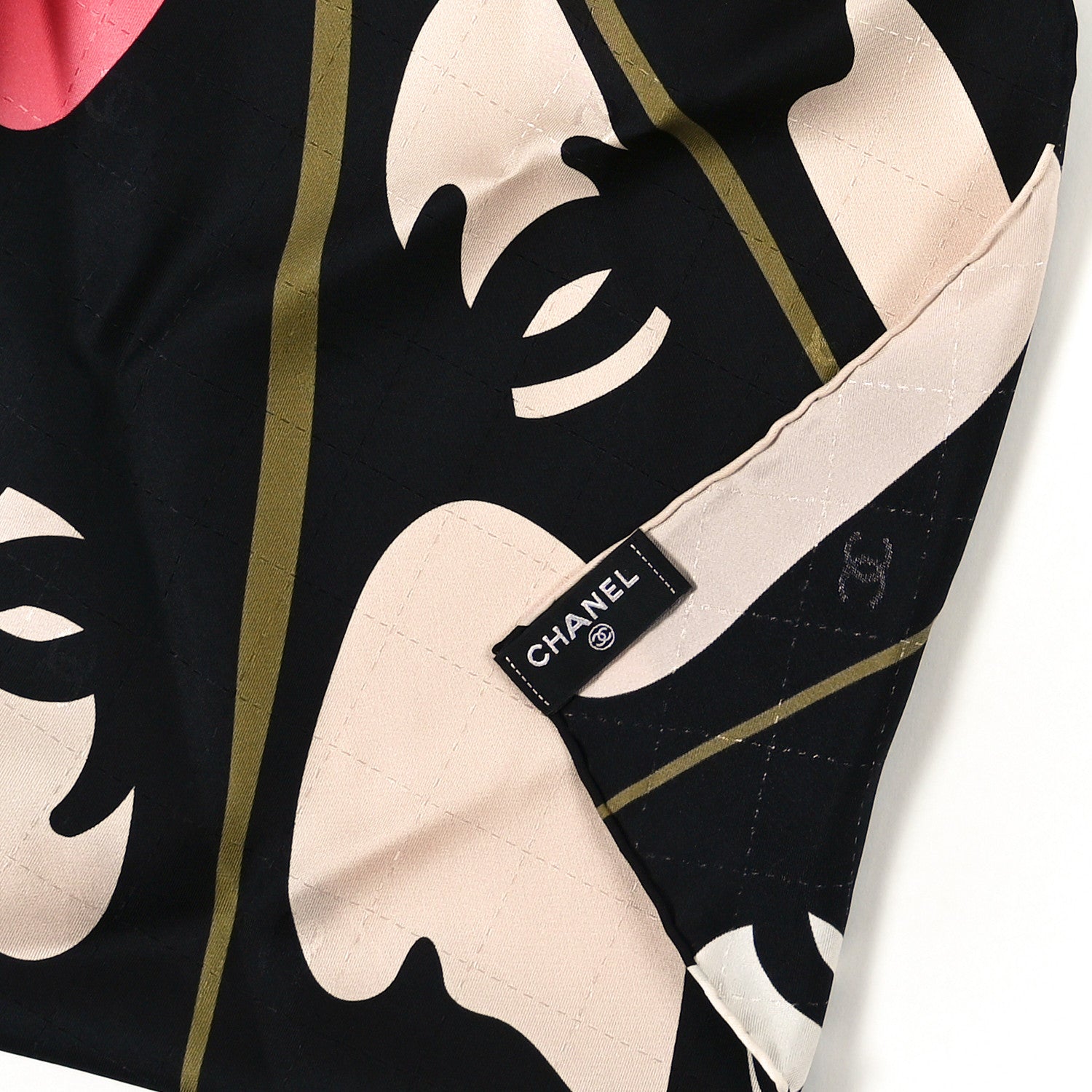Chanel Silk CC Butterfly Square Scarf Multicolor 3 of 3