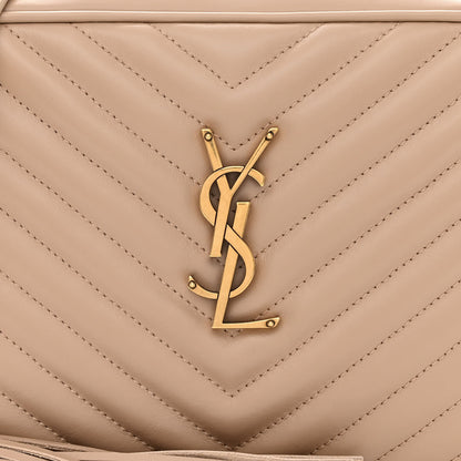 Saint Laurent Calfskin Matelasse Monogram Lou Camera Bag Dark Beige 8 of 10