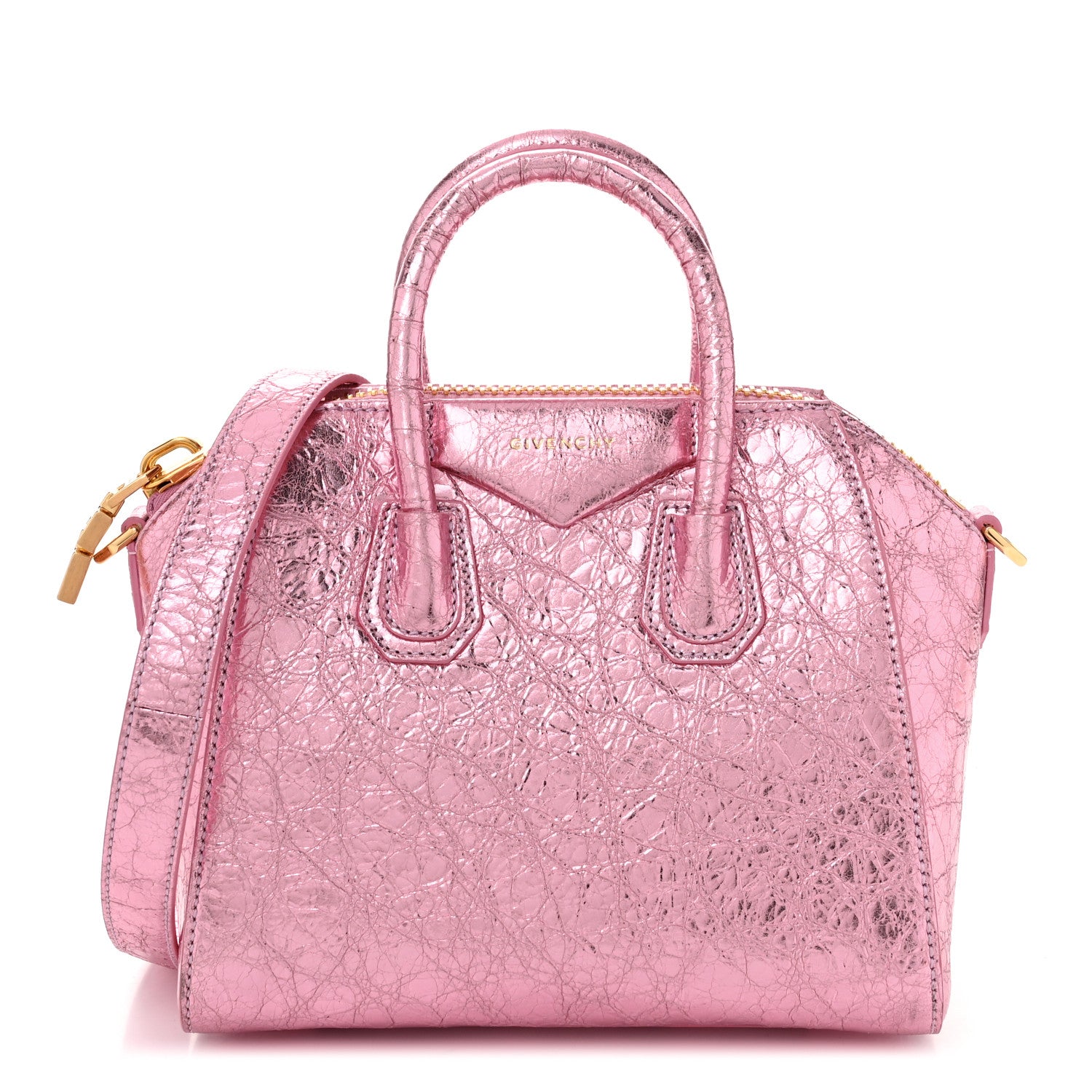 Givenchy Laminated Lambskin Mini Antigona Silk Pink 1 of 11