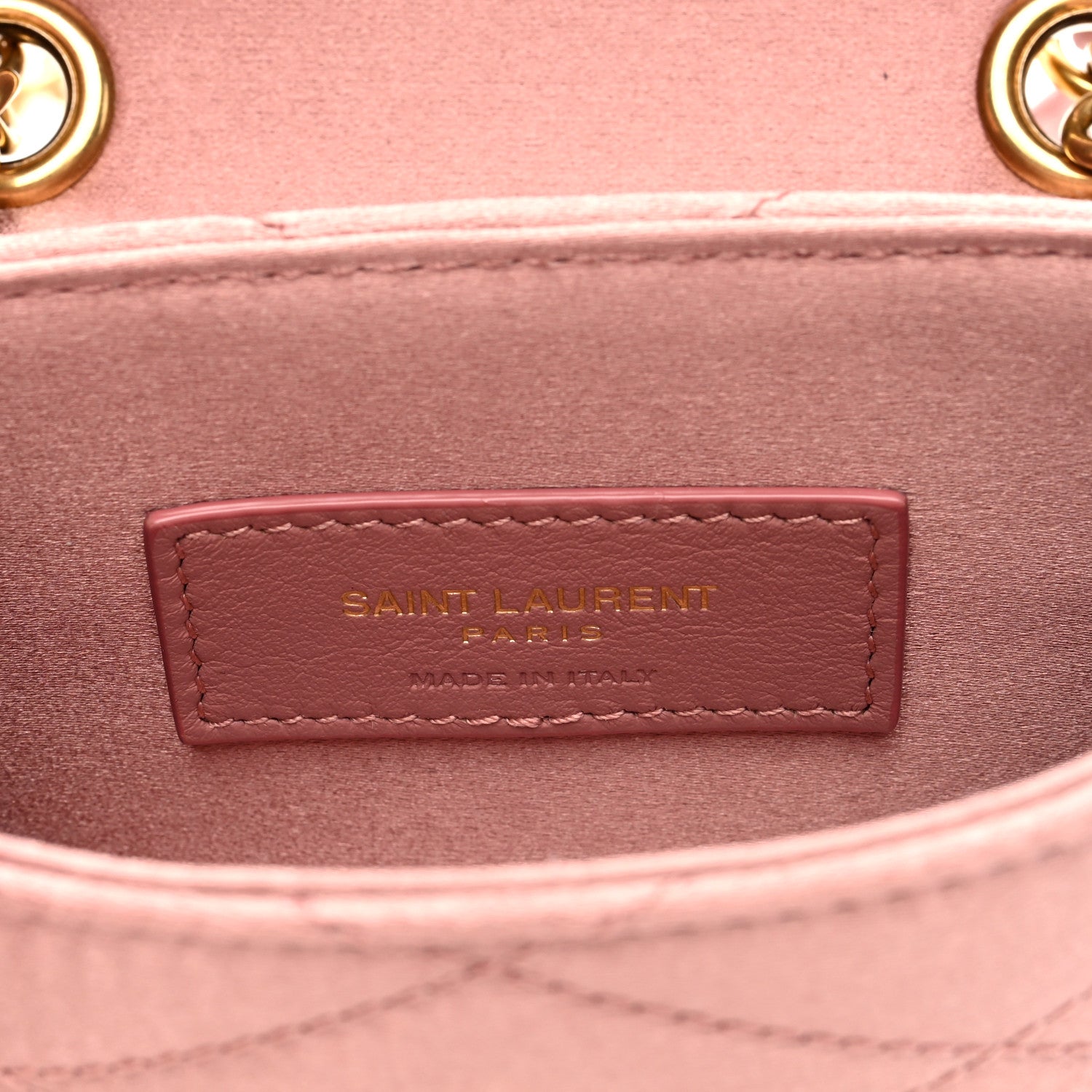 Saint Laurent Satin Matelasse Monogram Micro June Box Bag Dragee 6 of 11