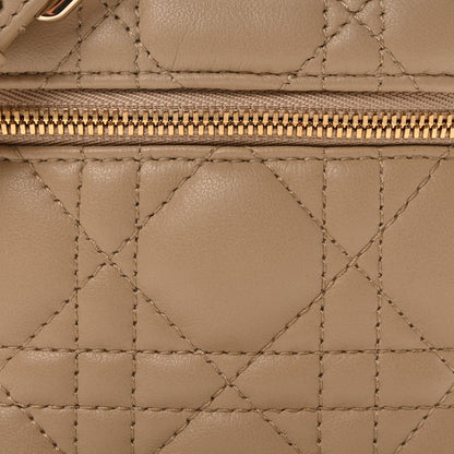 Christian Dior Lambskin Cannage Micro Lady Dior Vanity Case Beige 7 of 9