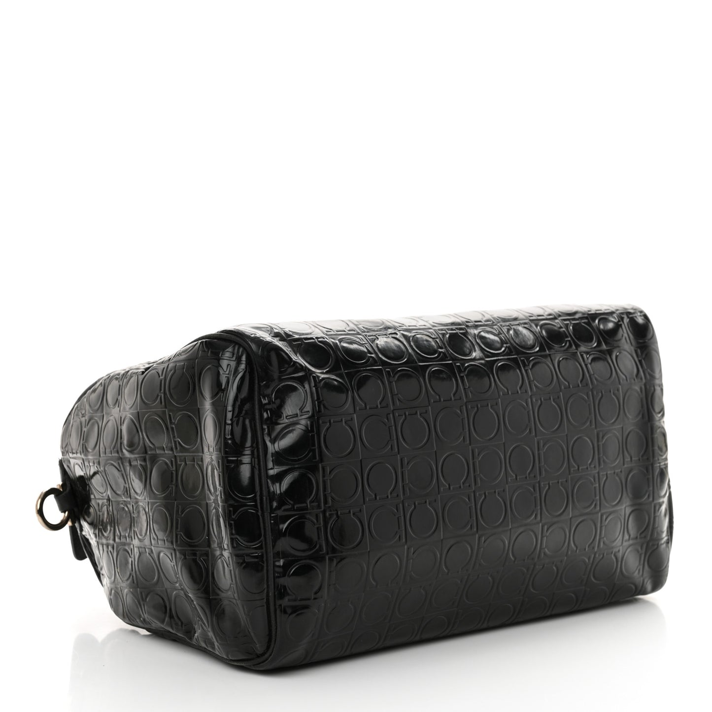Patent Gancini Embossed  Black