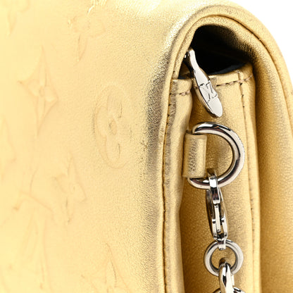 Louis Vuitton Metallic Lambskin Embossed Monogram Pochette Coussin Gold 12 of 12
