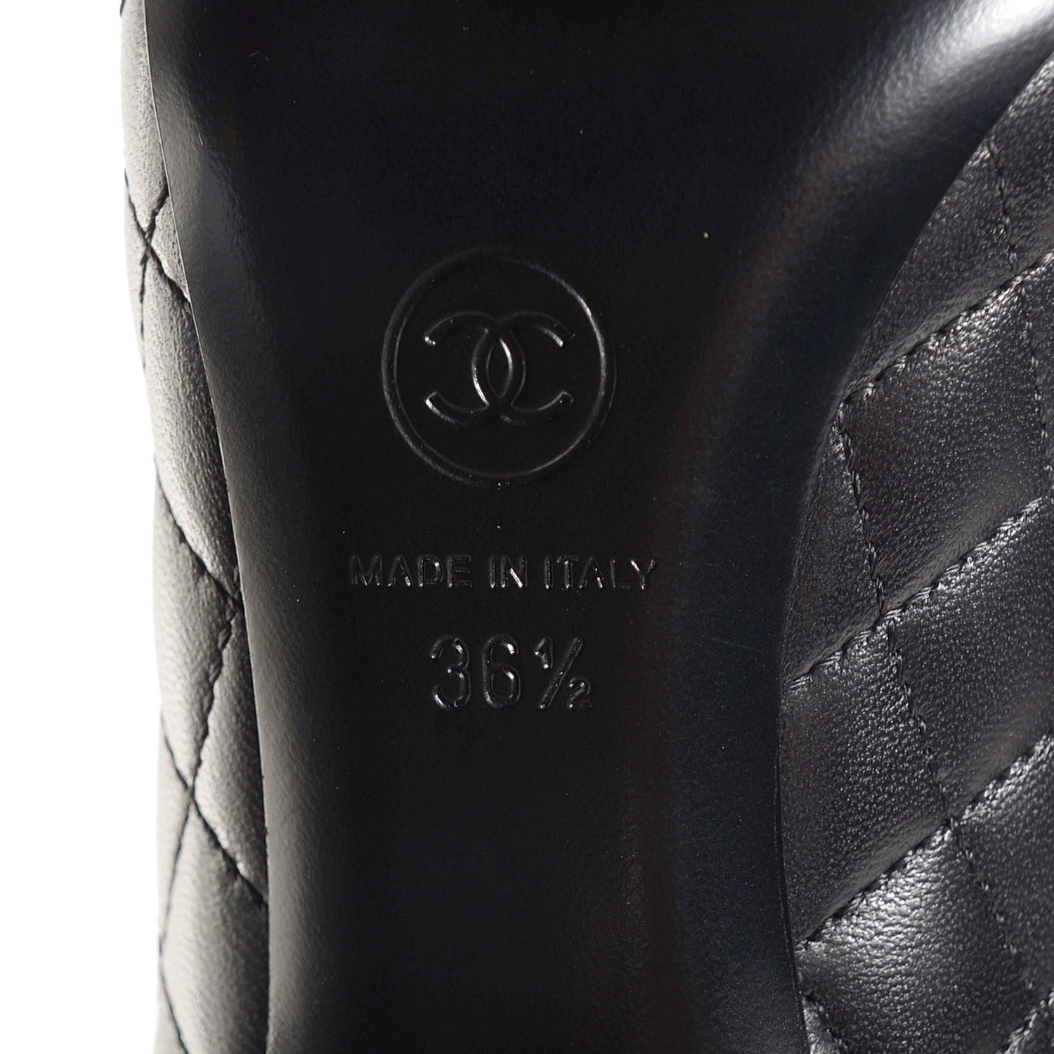 Chanel Lambskin Quilted CC Pumps 36.5 Black 7 of 10