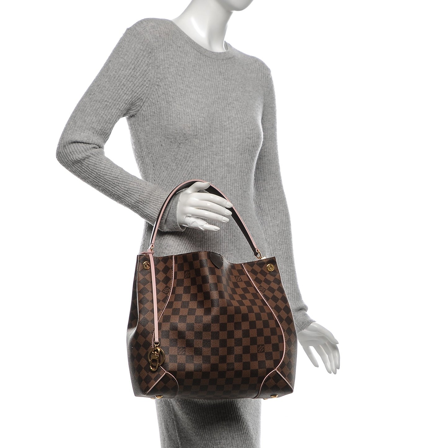 Damier Ebene Caissa Hobo Rose Ballerine