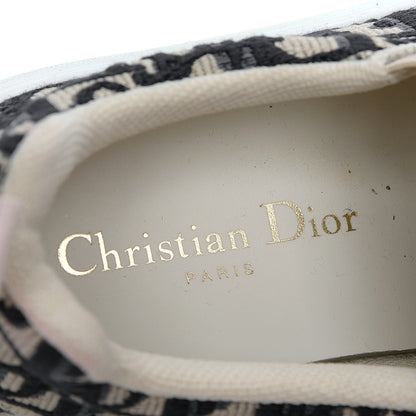 Christian Dior Canvas Oblique Embroidered Womens Solar Slip On Sneakers 36 Deep Blue 6 of 6