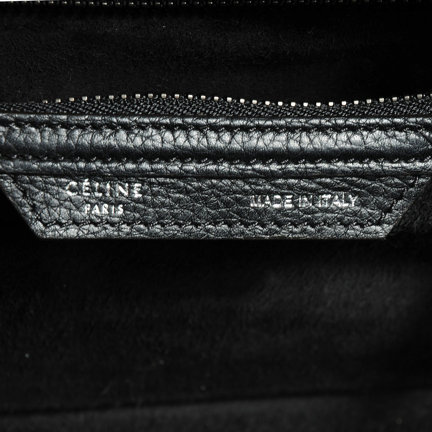 Drummed Calfskin Micro Luggage Black