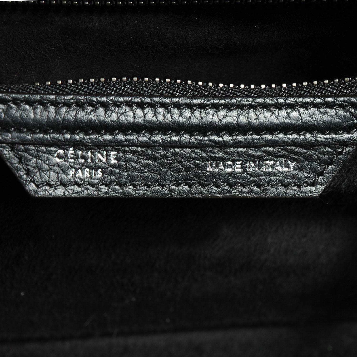 Celine Drummed Calfskin Micro Luggage Black 7 of 9
