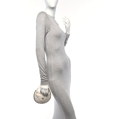 Chanel Lambskin Quilted Chain Around Pouch Hobo White 2 of 12