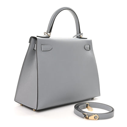 Hermes Madame Calfskin Kelly Sellier 28 Gris Pantin 3 of 11
