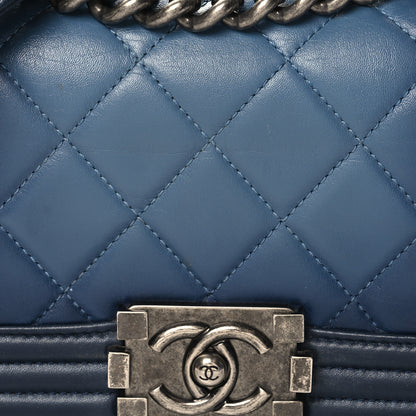 Chanel Calfskin Ombre Faded Quilted Small Boy Flap Blue 8 of 11
