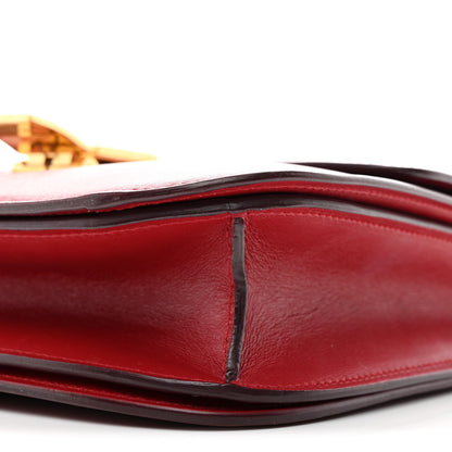 Celine Box Calfskin Medium Classic Box Flap Bag Red 11 of 13