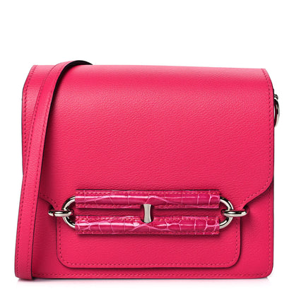 Hermes Evercolor Matte Alligator Mini Touch Sac Roulis Rose Mexico 1 of 9