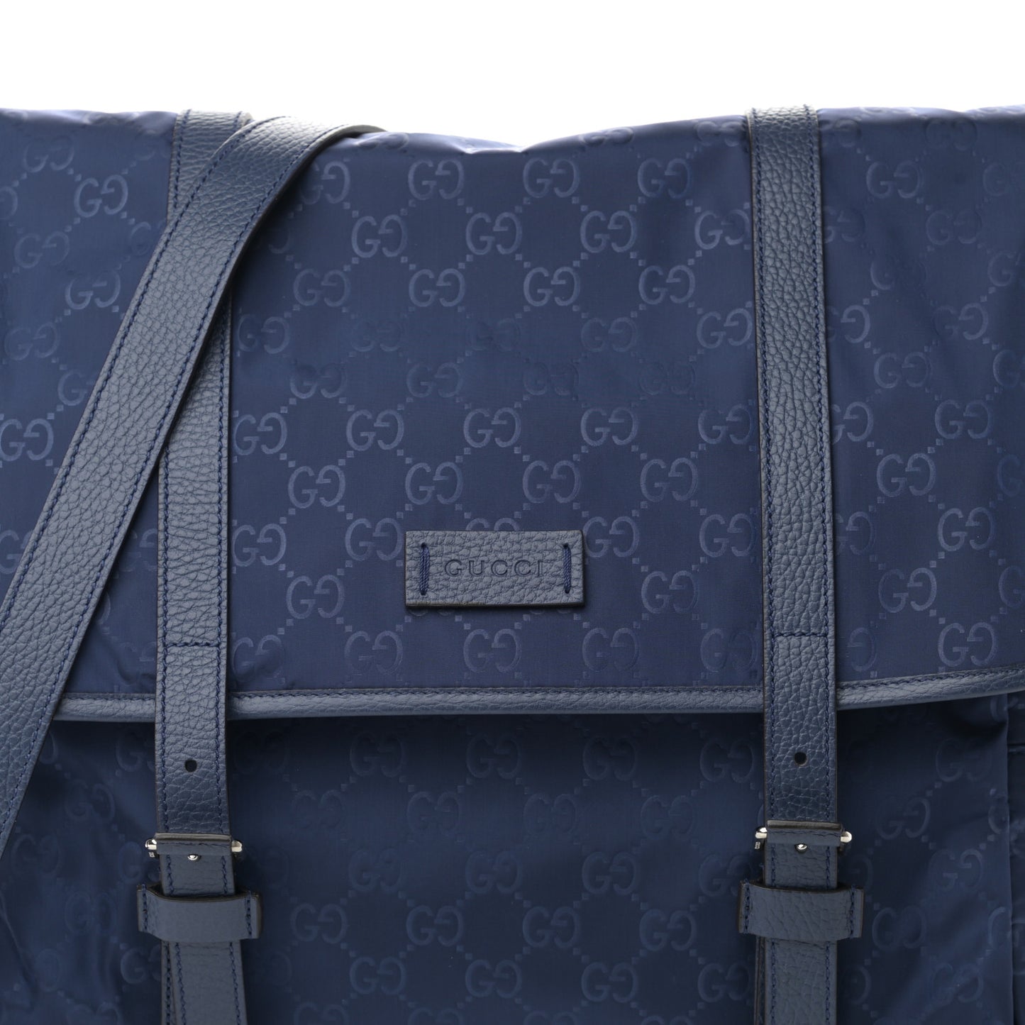 Nylon Monogram Double Buckle Flap Messenger Bag Tide