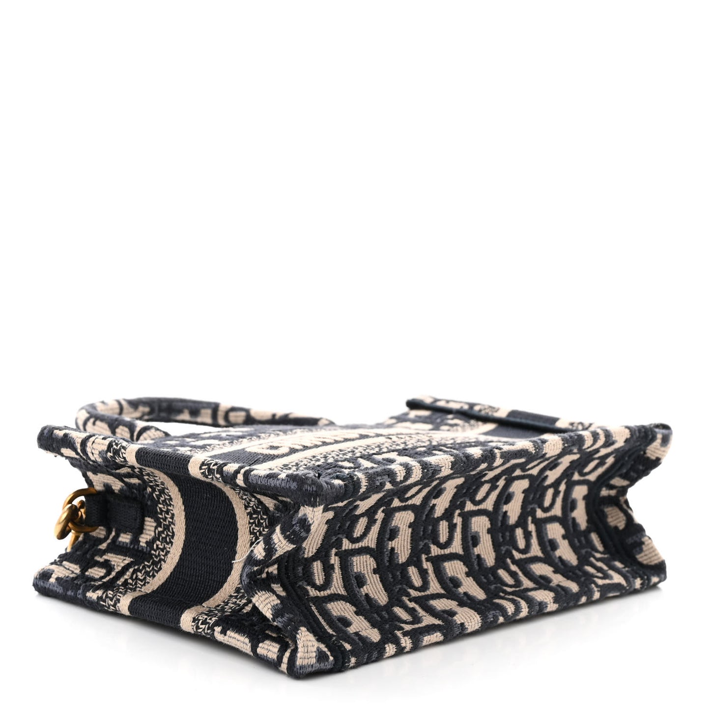 Oblique Mini Book Tote With Strap Blue Multicolor