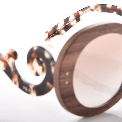 Prada Wooden Baroque Sunglasses SPR 27R Nut Canaletto 7 of 8
