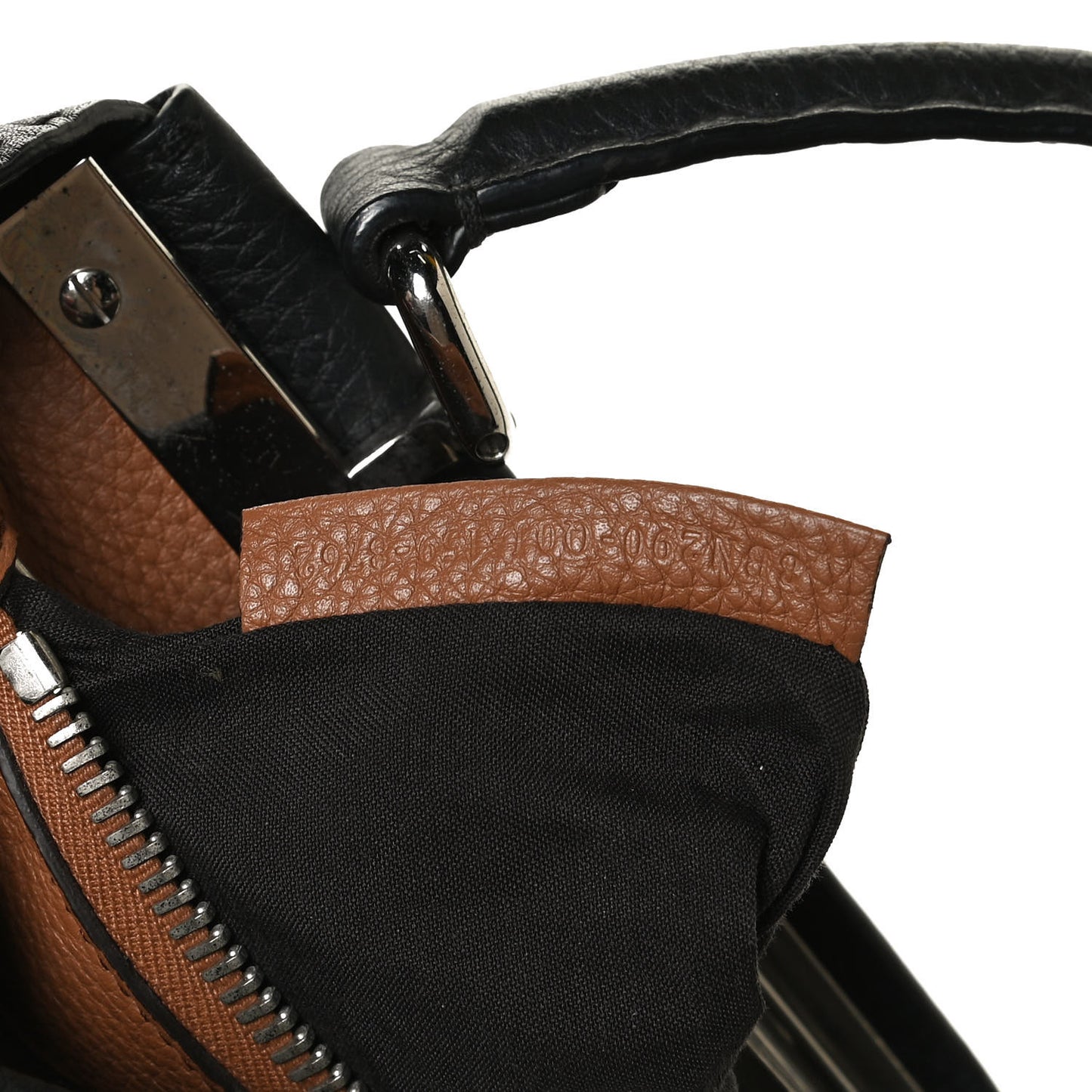 Cuoio Romano Selleria Bi-Color Medium Peekaboo Iconic Satchel Black Mou