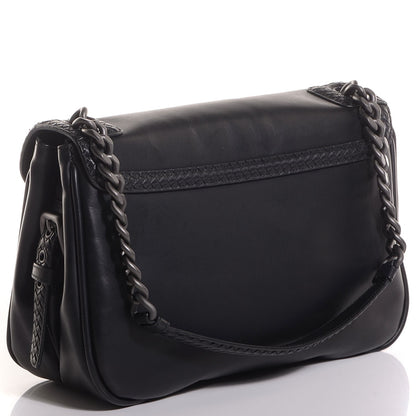 Bottega Veneta New Calf Micro Intreccio Riatto Bag Nero Black 3 of 8