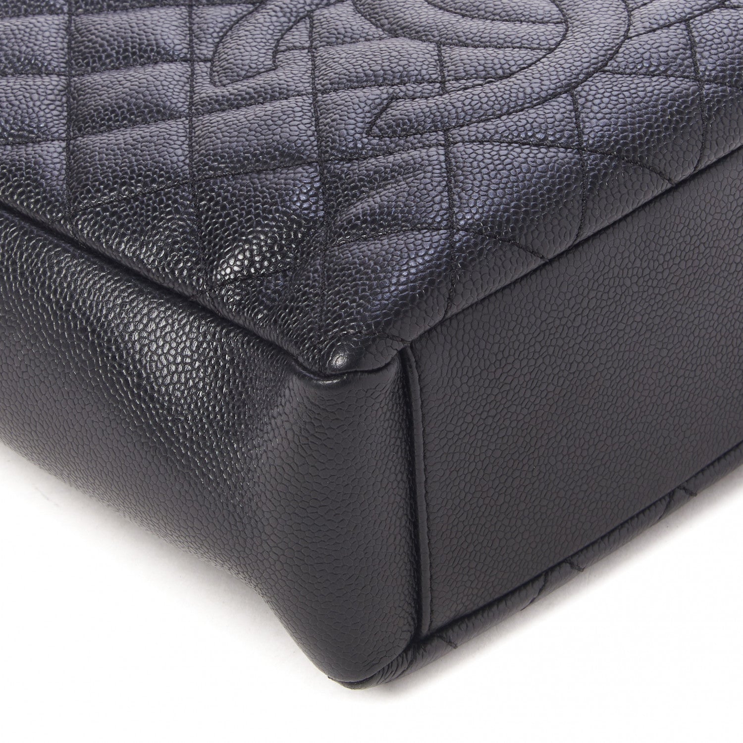 Chanel Caviar Quilted Petit Shopping Tote PST Black 6 of 9