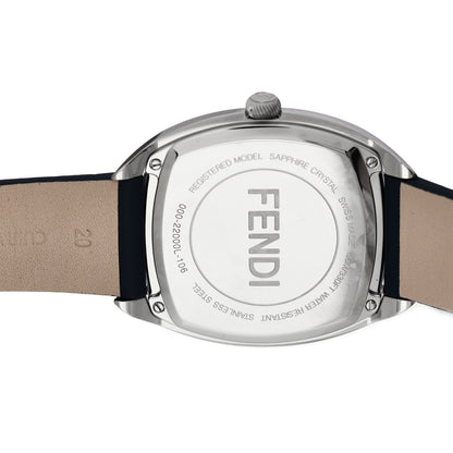 Fendi Stainless Steel Calfskin 39mm Momento Quartz Watch Blue 4 of 7