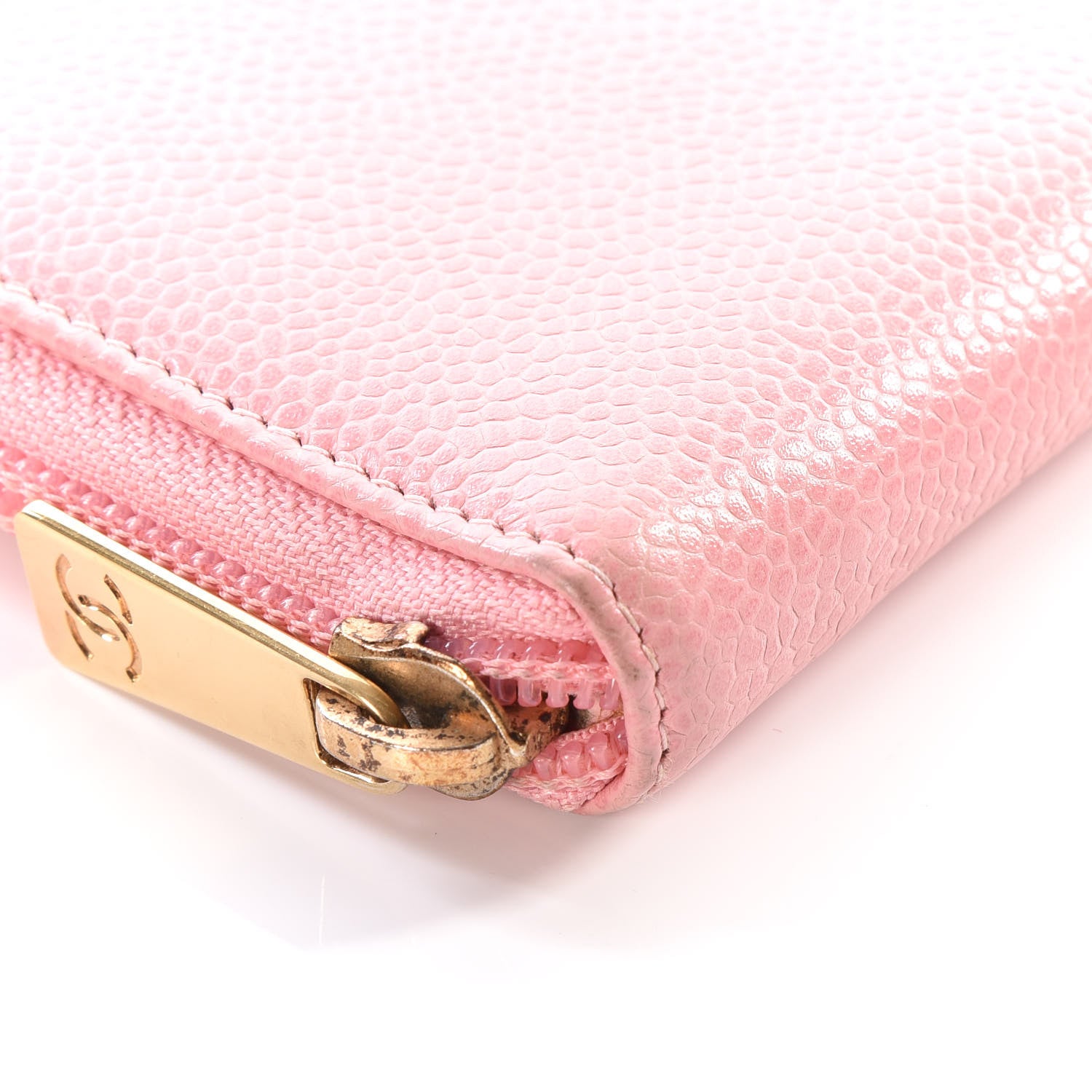 Chanel Caviar Large Timeless CC Zip Around Wallet Pink 5 of 12