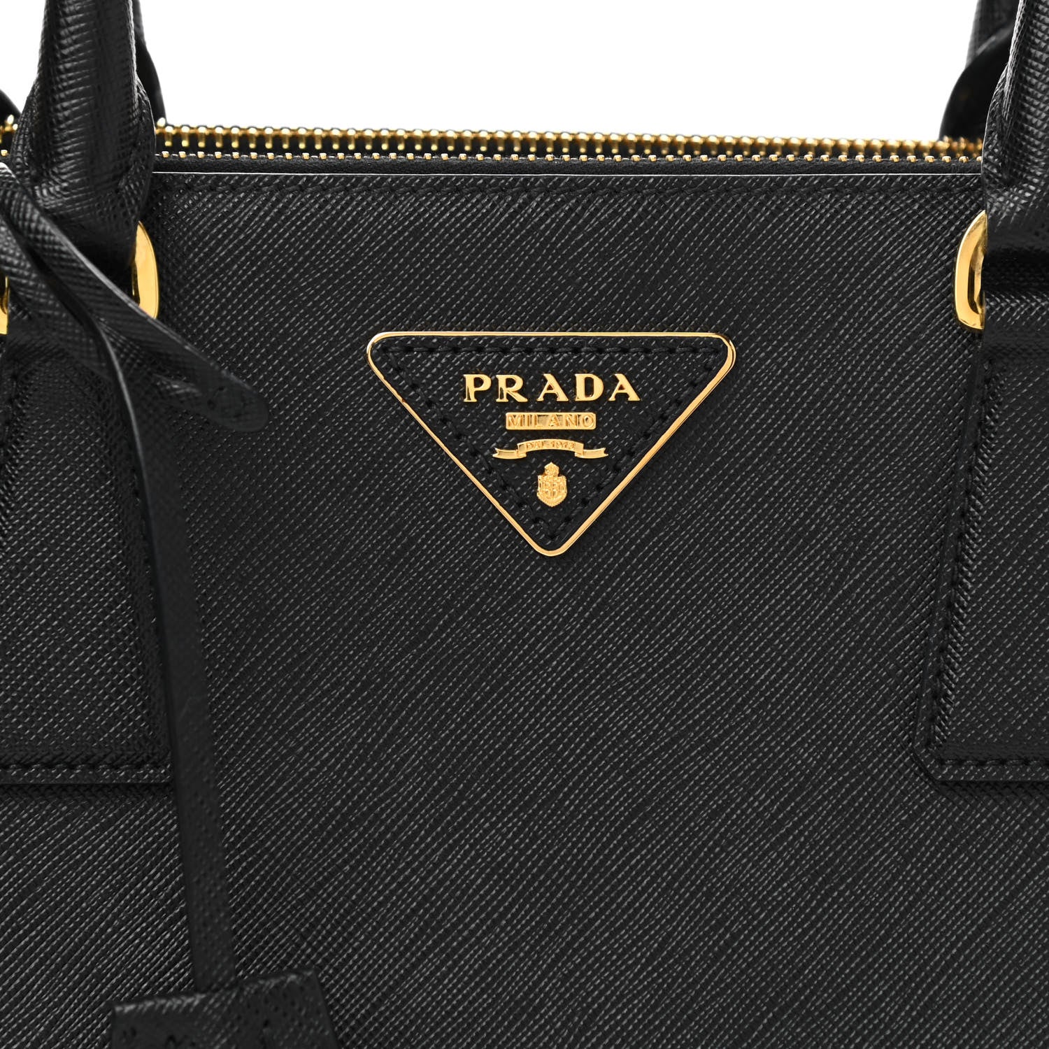Prada Saffiano Small Galleria Double Zip Tote Black 8 of 11
