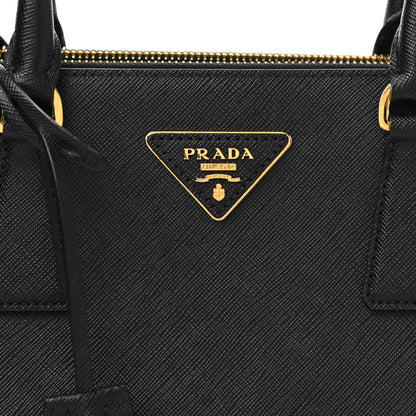 Prada Saffiano Small Galleria Double Zip Tote Black 8 of 11