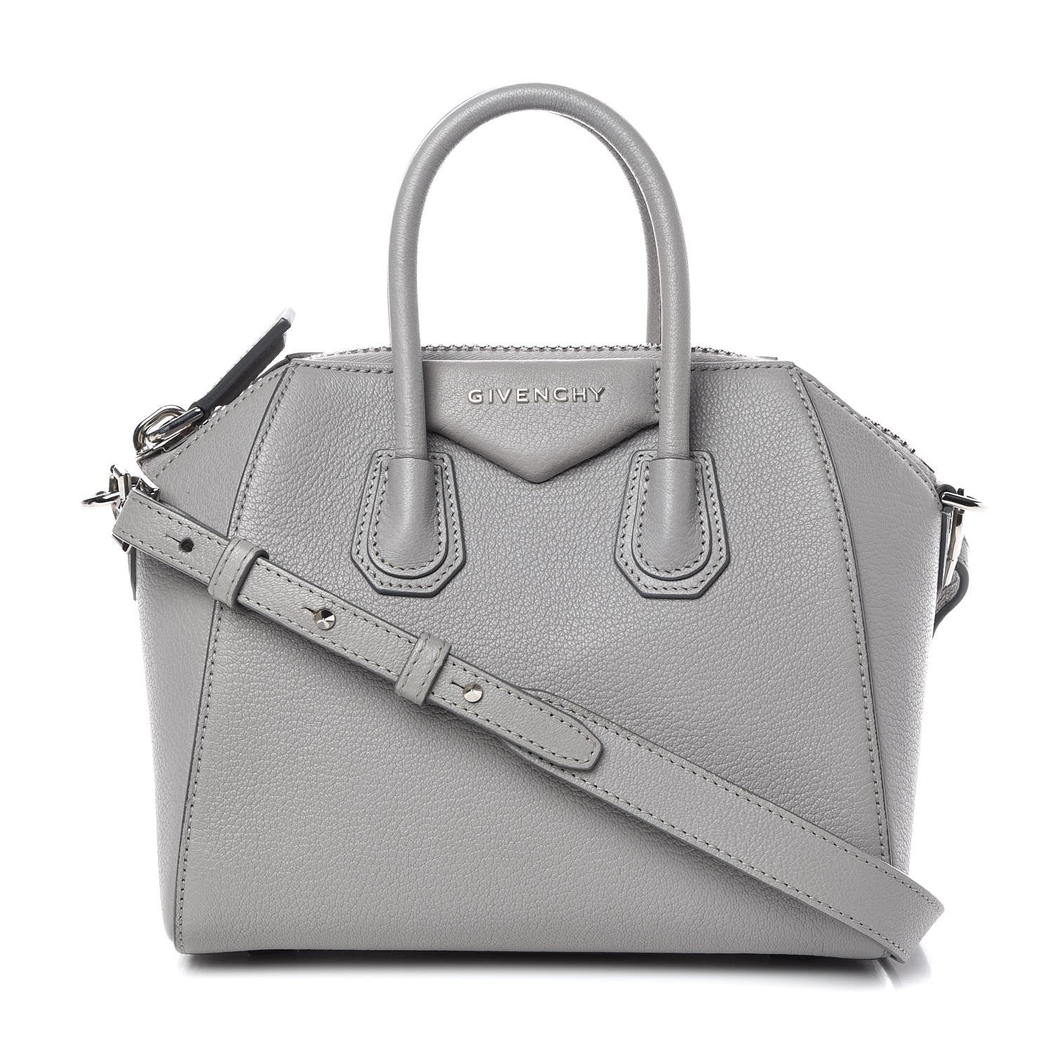 Givenchy Sugar Goatskin Mini Antigona Pearl Grey 1 of 14