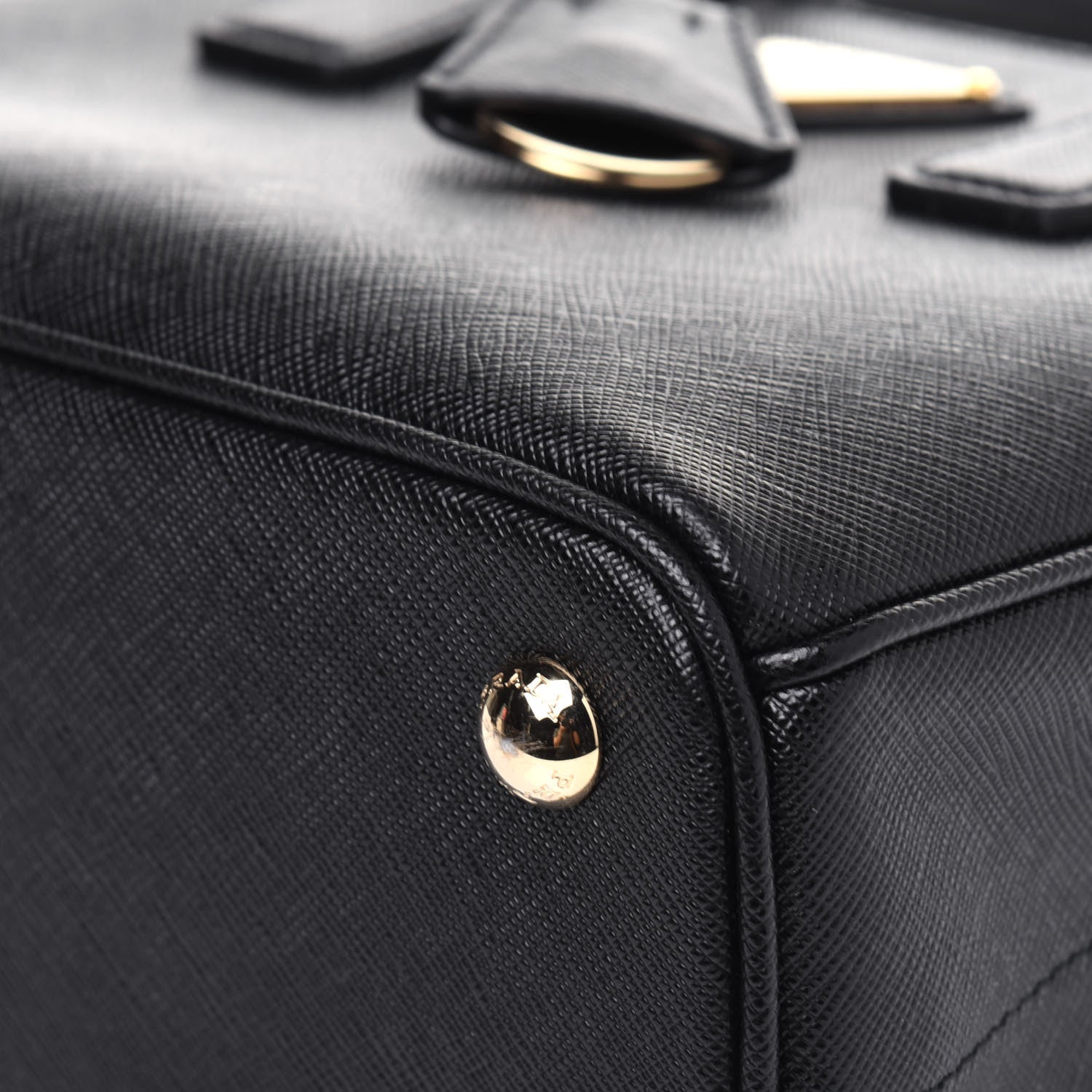 Prada Saffiano Lux Micro Galleria Shoulder Bag Black 14 of 19