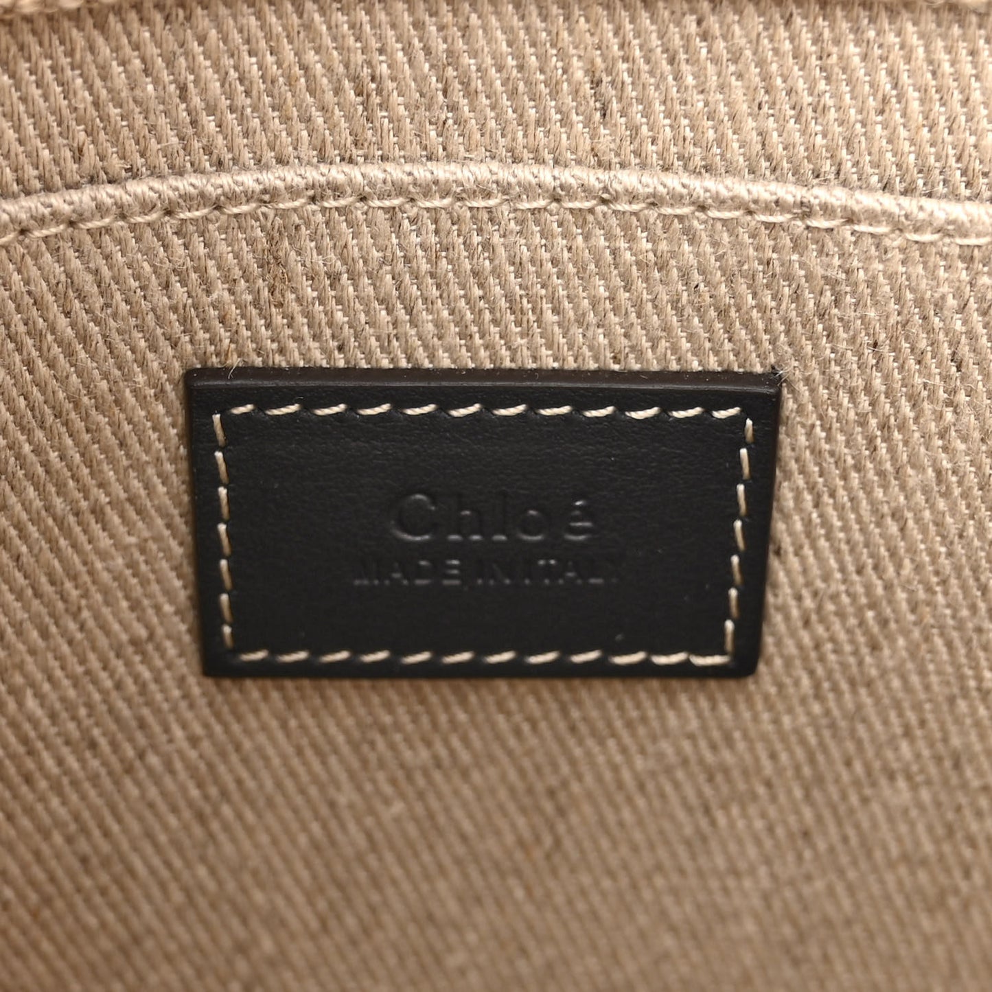 Linen Calfskin Small Woody Ribbon Tote With Strap White Navy
