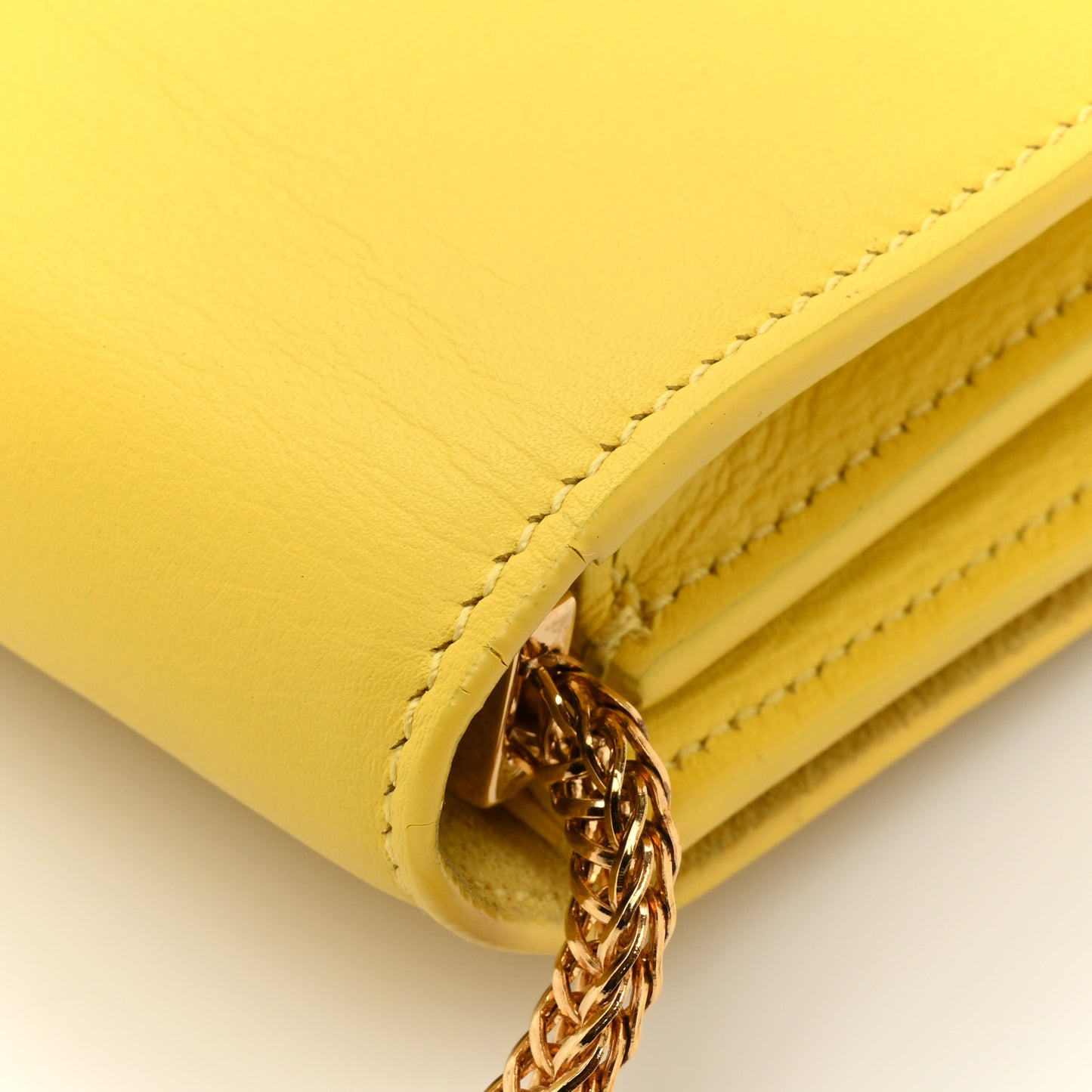 Calfskin Mini Y Ligne Crossbody Pochette Bag Yellow