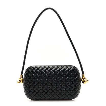 Bottega Veneta Calfskin Intrecciato Knot On Strap Black 1 of 9