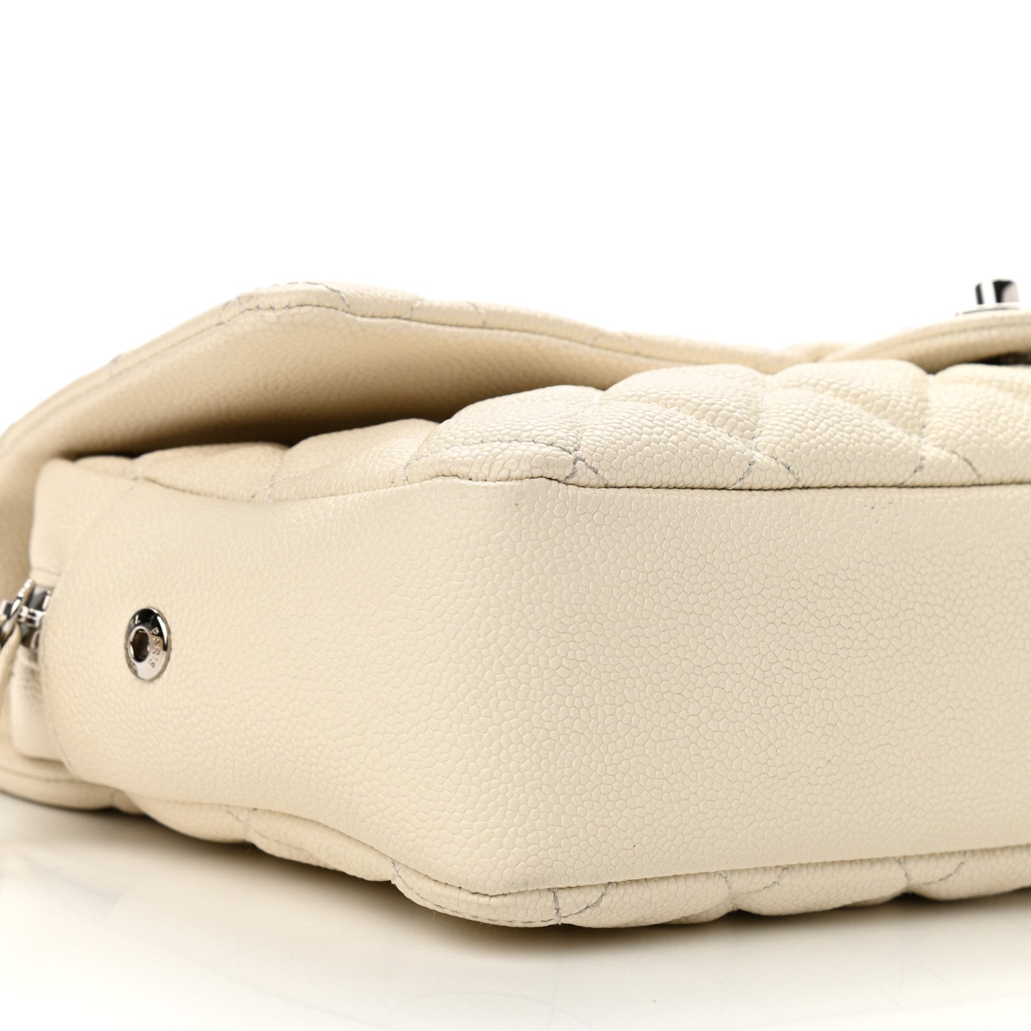Chanel Caviar Quilted Jumbo Easy Flap Dark White 9 of 13