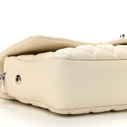 Chanel Caviar Quilted Jumbo Easy Flap Dark White 9 of 13