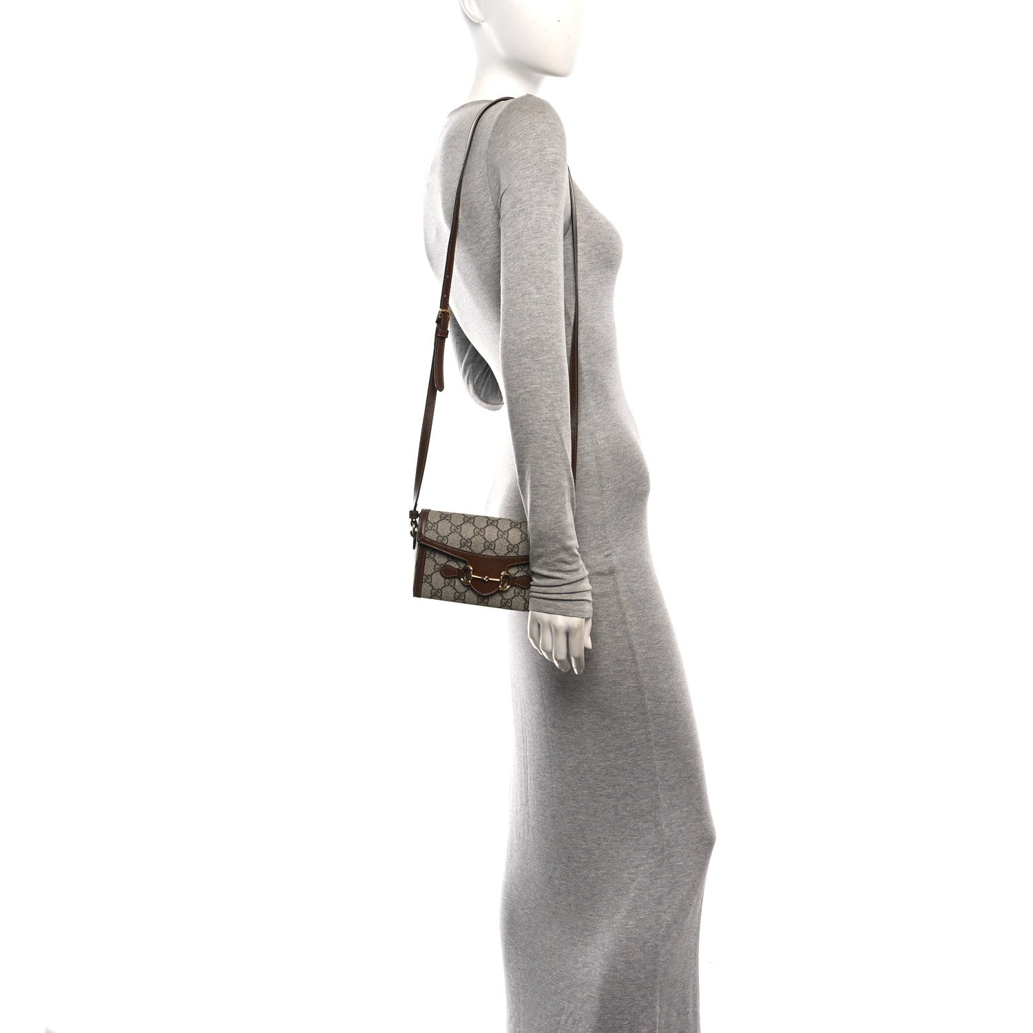 Louis Vuitton GG Supreme Monogram Mini Horsebit 1955 Shoulder Bag Beige Brown Sugar 2 of 12