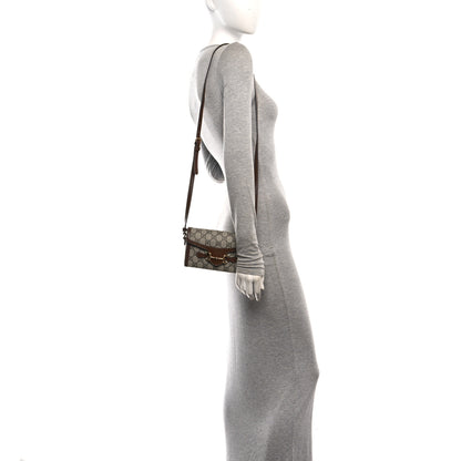 Louis Vuitton GG Supreme Monogram Mini Horsebit 1955 Shoulder Bag Beige Brown Sugar 2 of 12