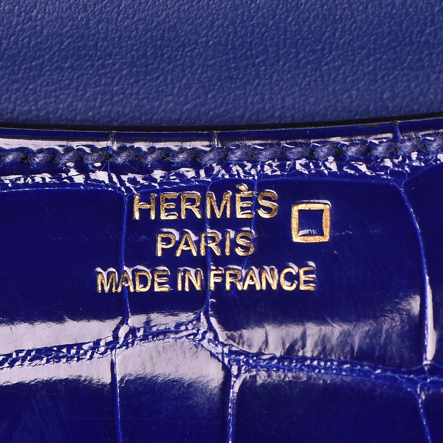 Hermes Shiny Alligator Constance 18 Bleu Electrique 8 of 18