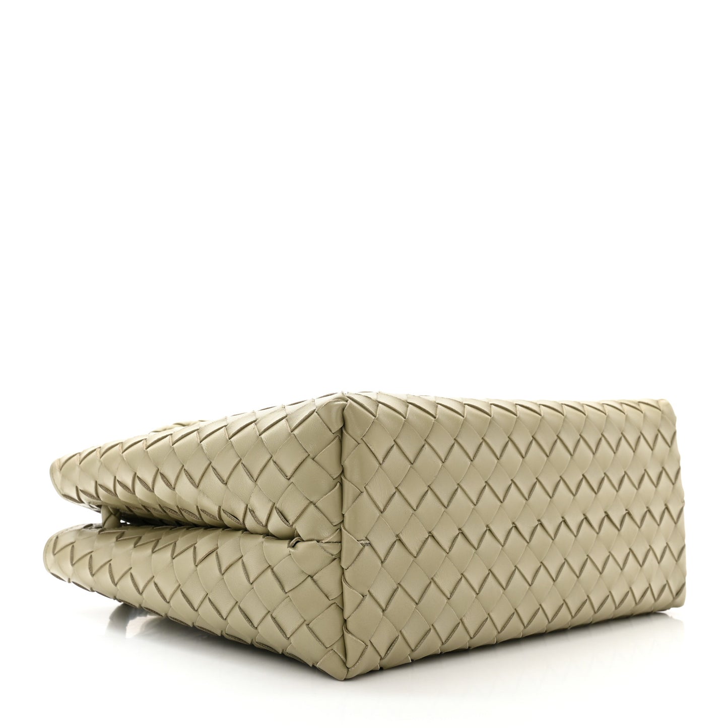Nappa Intrecciato Medium Andiamo Shoulder Bag Travertine