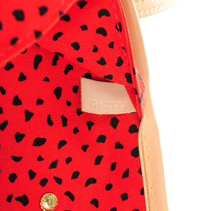 Louis Vuitton Monogram Kusama Waves Neverfull MM Red 7 of 7