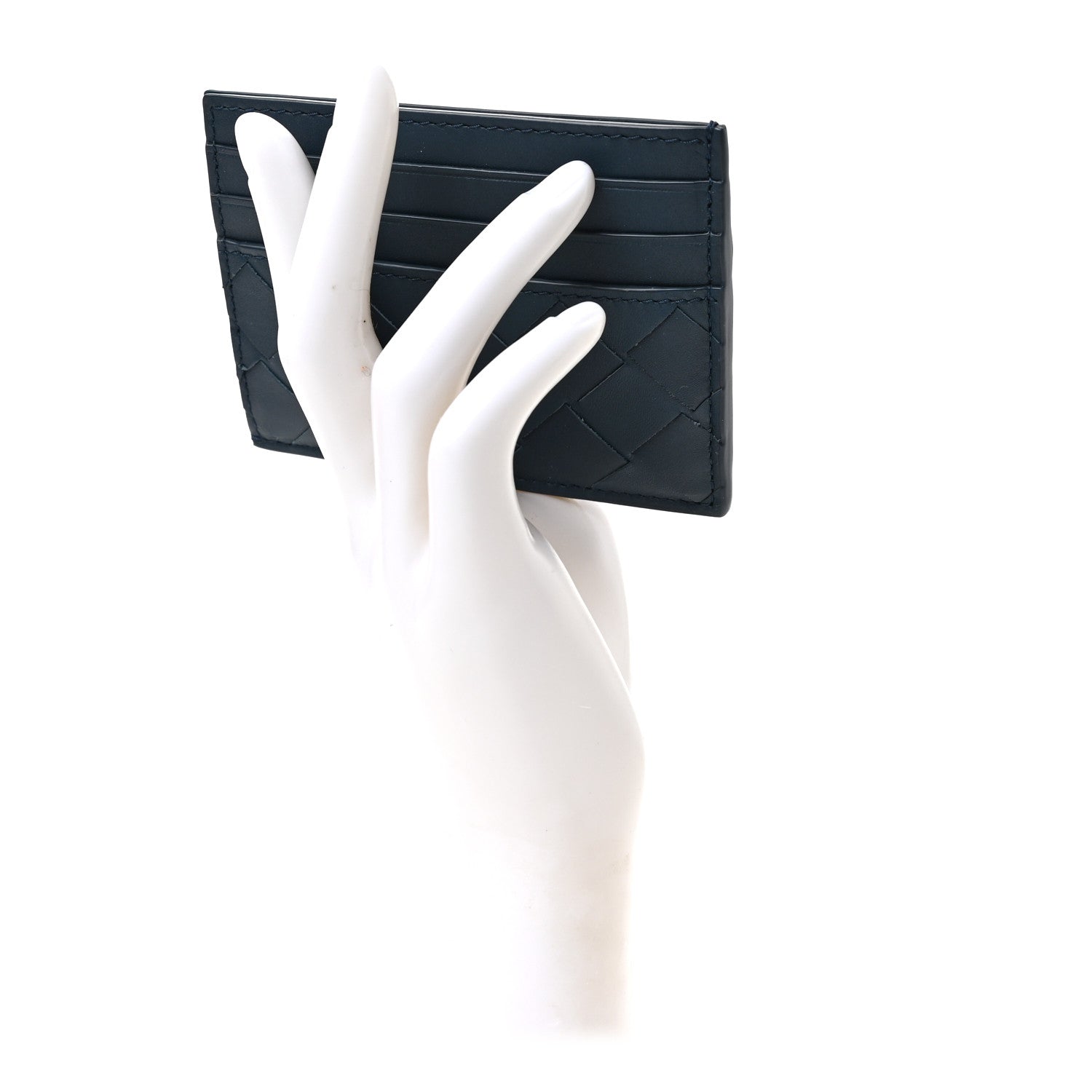 Bottega Veneta Nappa Intrecciato Card Holder Deep Blue 2 of 6