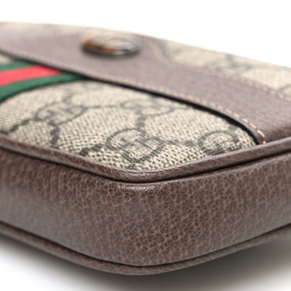 Gucci GG Supreme Monogram Web Ophidia Belted iPhone Case 105 42 Dark Brown 10 of 11