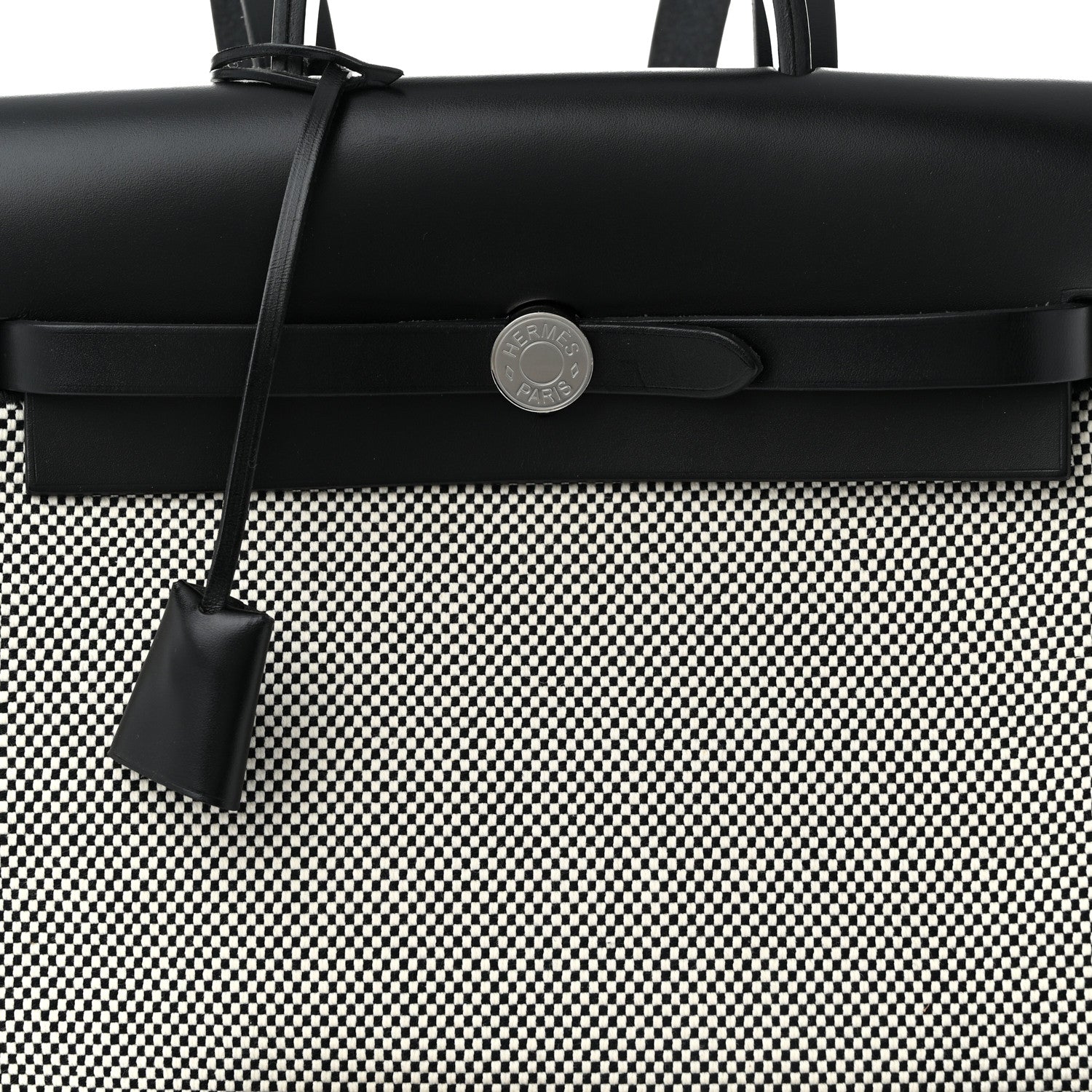 Hermes Criss Viking Vache Hunter Herbag a Dos Zip Retourne Backpack Ecru Black 9 of 11
