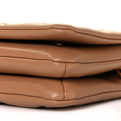 Louis Vuitton Lambskin Embossed Monogram Pochette Coussin Camel 8 of 8