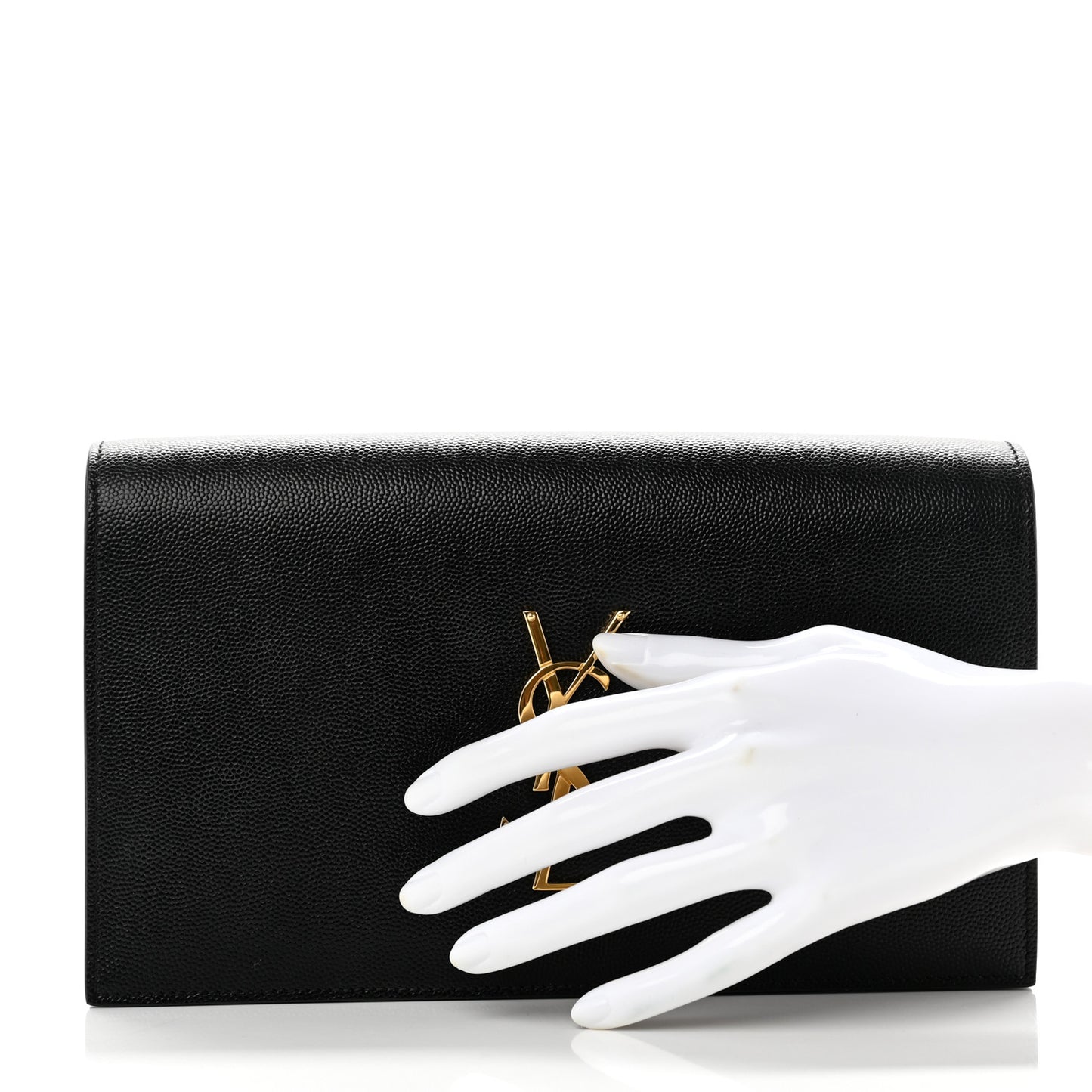 Grain De Poudre Classic Monogram Kate Clutch Black
